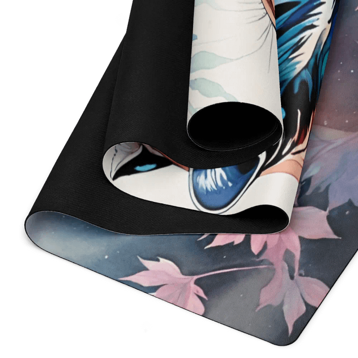 Watercolor Floral Tiger Fantasy Yoga Mat product image (2)