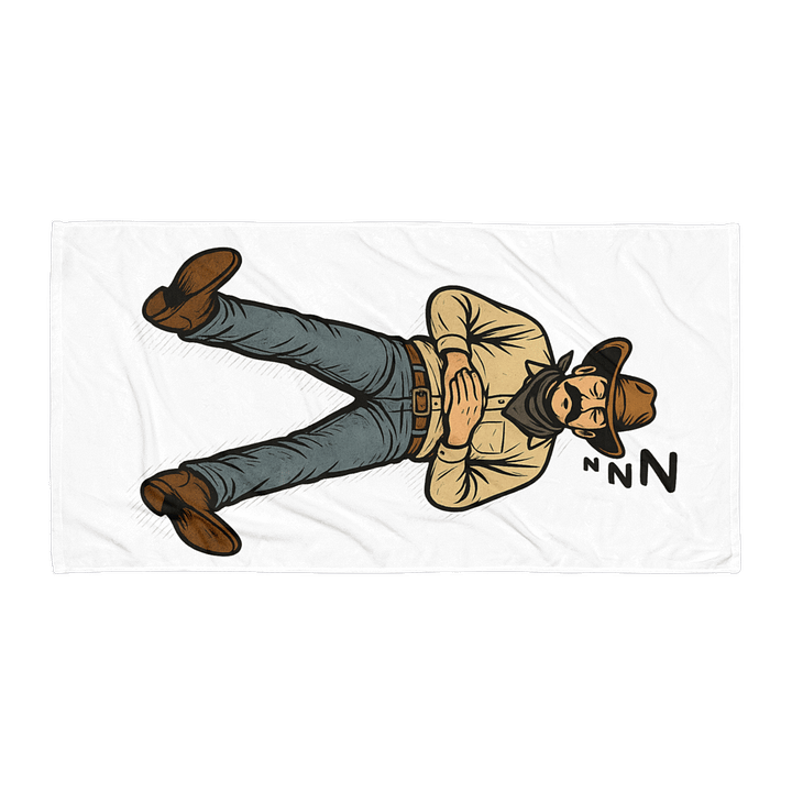 Serviette de plage “Cowboy Endormi” – Édition La Poudre Noire par Alex product image (1)