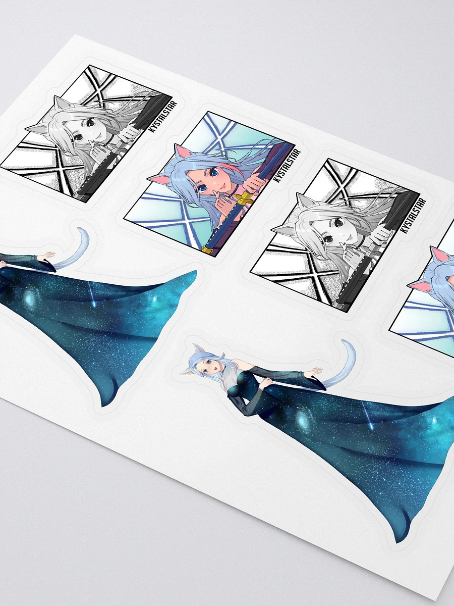 [KystalStar Katana] Kiss Cut Sticker Sheet with Background product image (2)