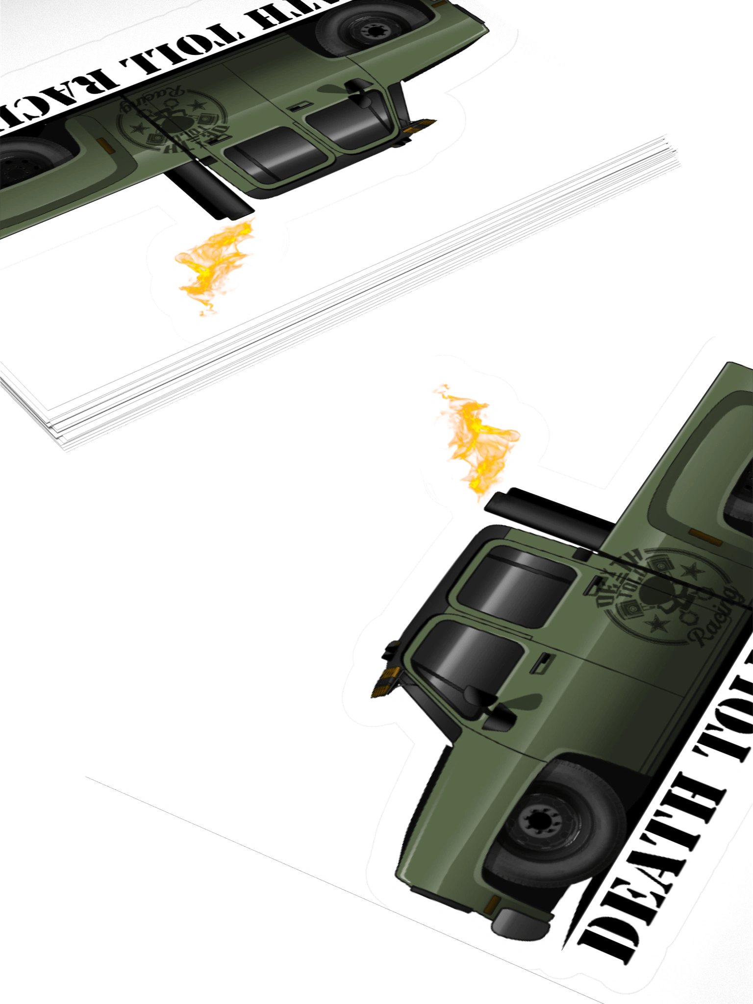 Flaming DTR 3500 Square-body Stickers product image (11)