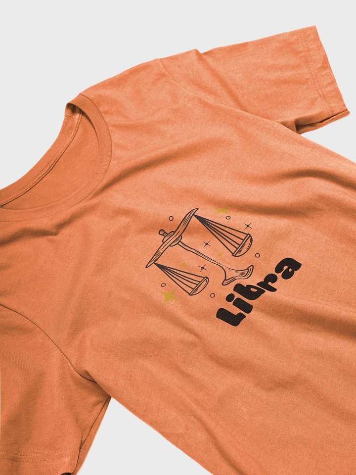 Libra Scales T-shirt - Black Writing product image (2)