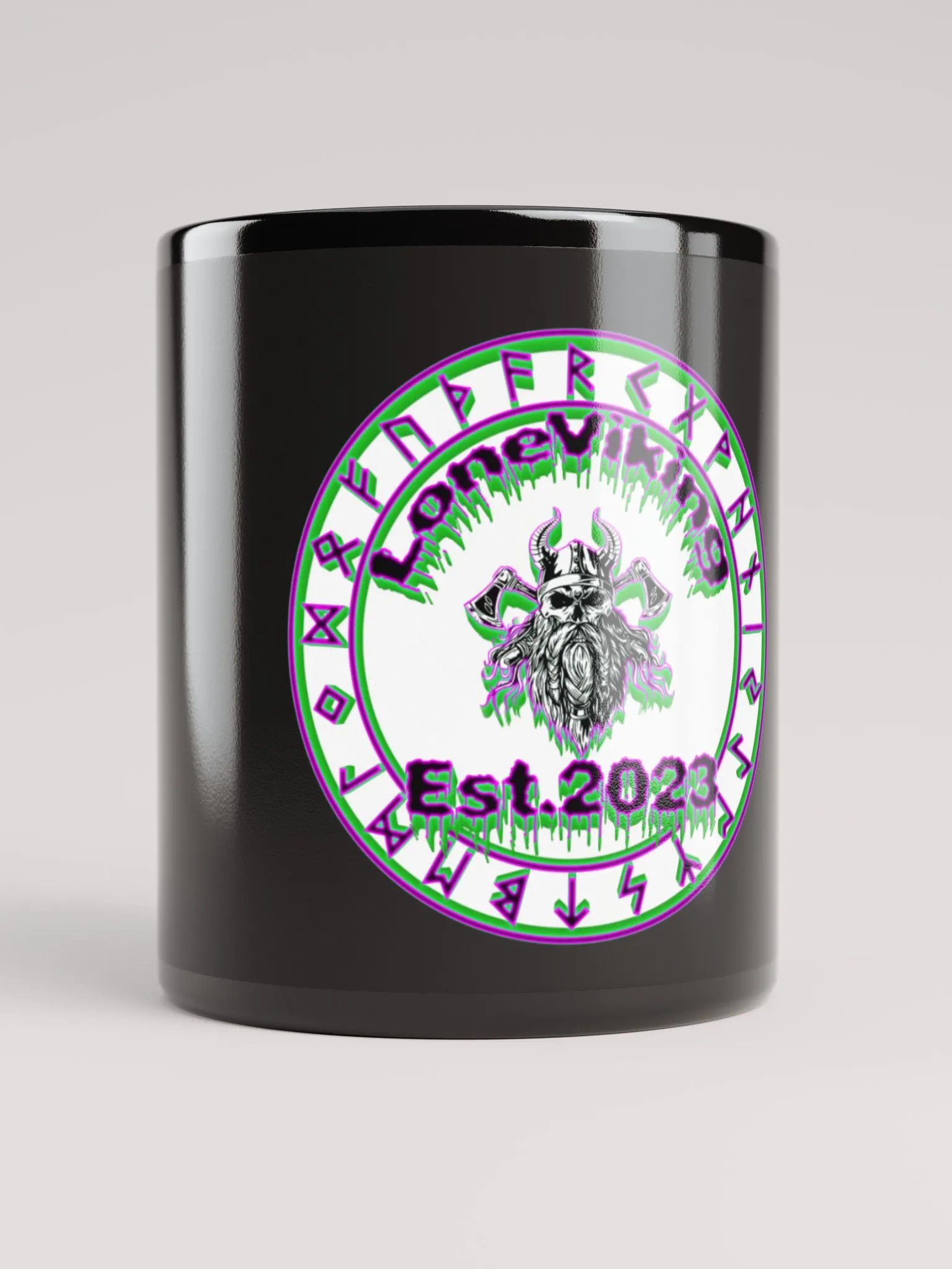 LoneVikingTTV Glossy Black Mug product image (9)