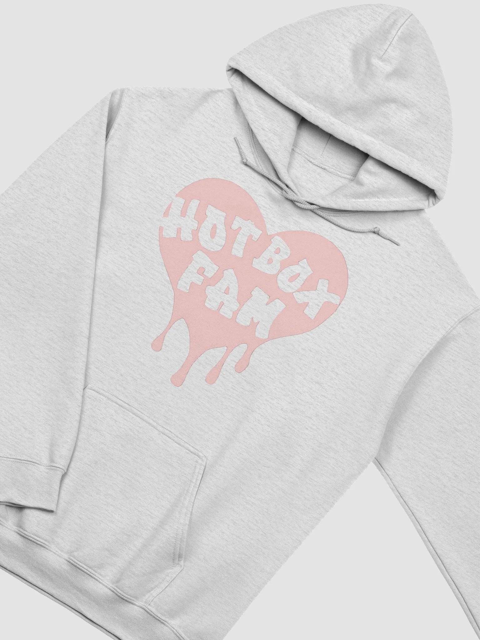 UNISEX HOT BOX FAM TRANSPARENT PALE PINK HEART LOGO HOODIE product image (27)