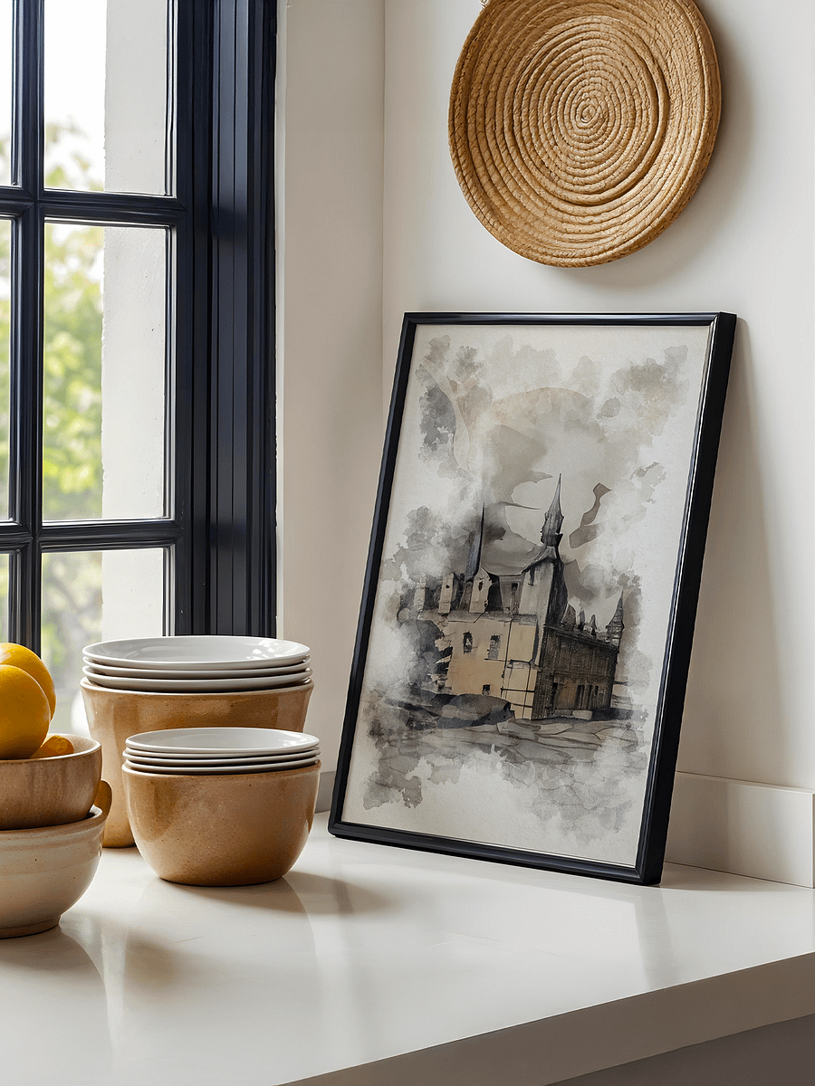 Kronborg castle - Watercolor painting - Portrait product image (1)