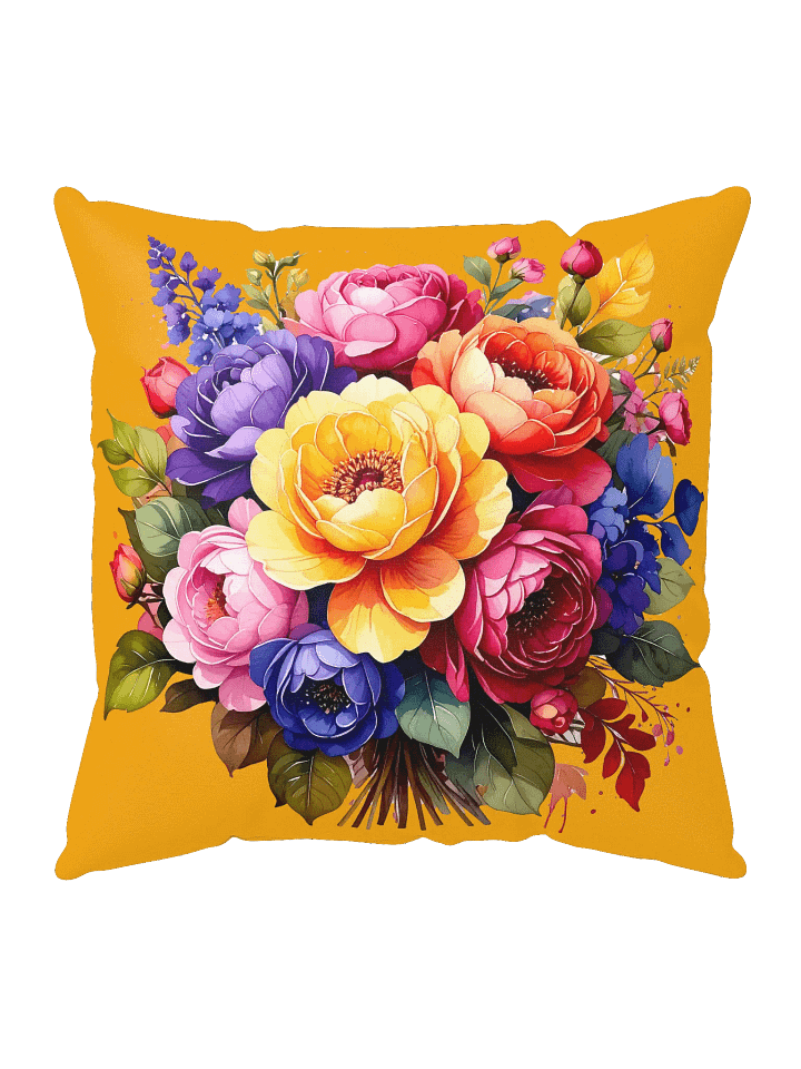Columbia Road Market Floral All-Over Print Pillow (Orange) product image (1)