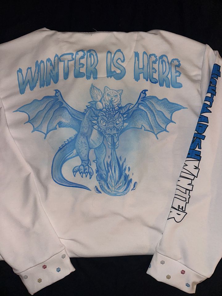 White Winter is Here Hoodie - back product image (2)