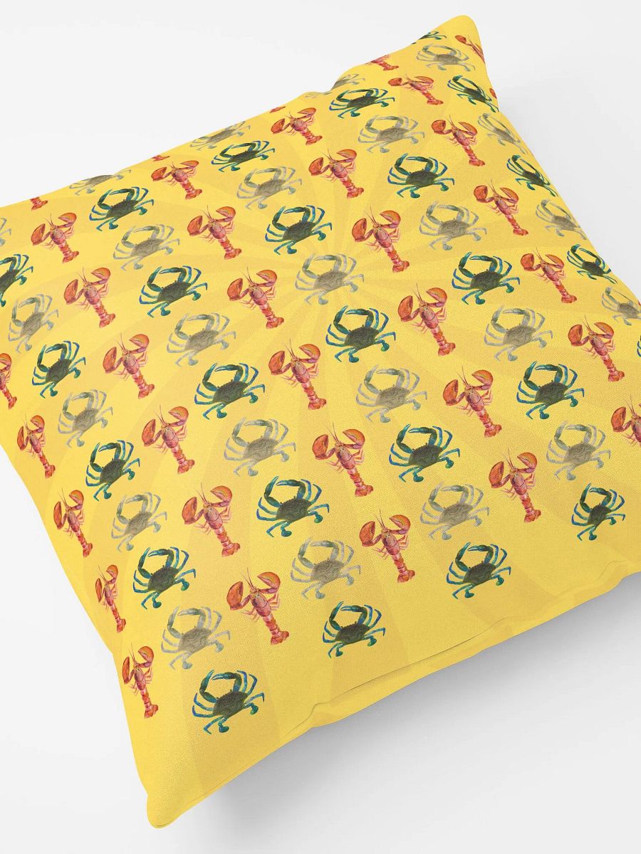 Crab and Lobster Yellow Pillow product image (5)