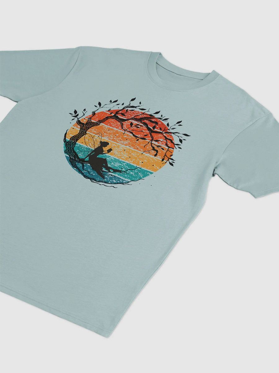 Fairy Reading A Book Under A Retro Sunset T-shirt product image (19)