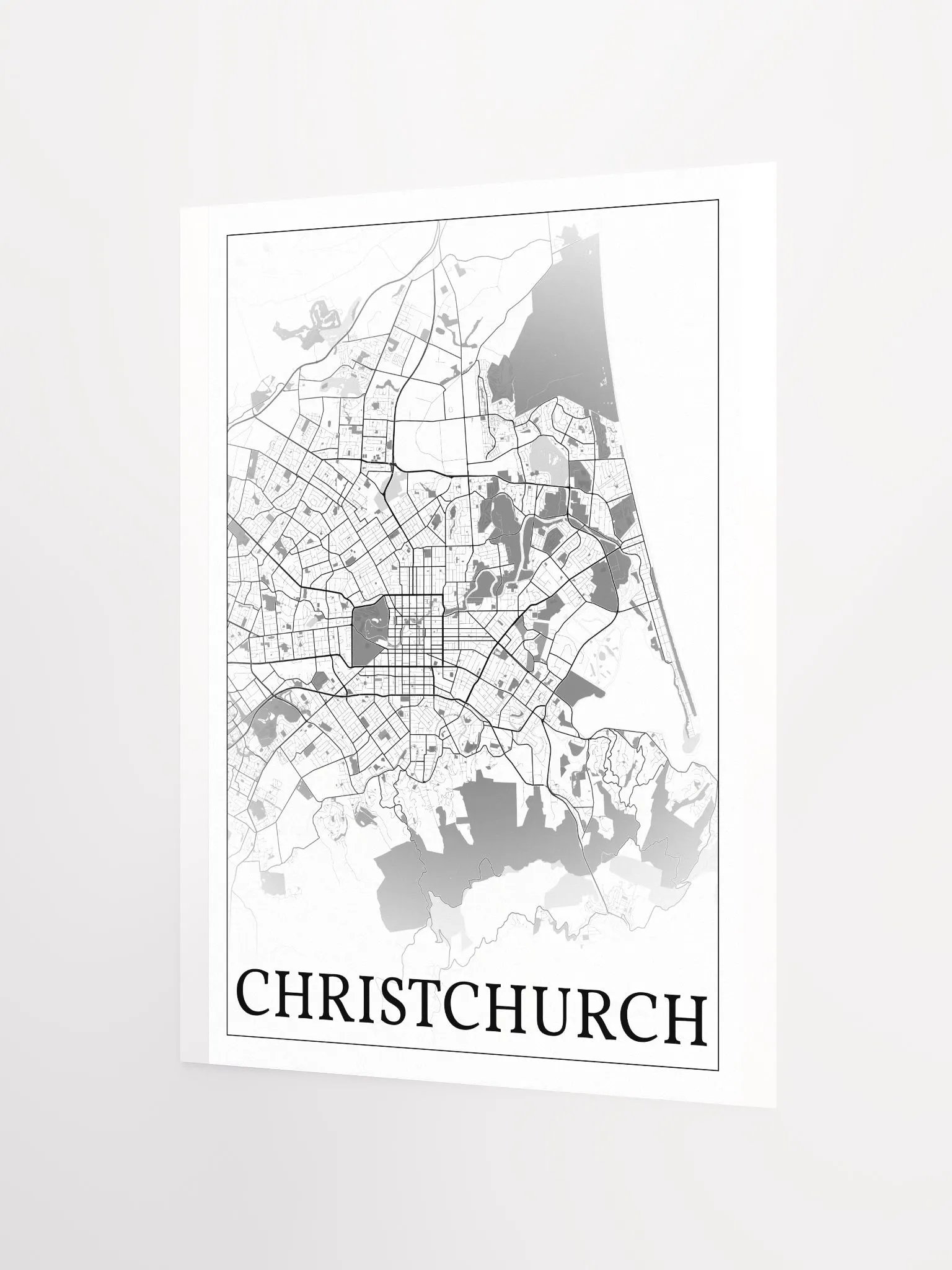 Christchurch, New Zealand, city map print product image (9)