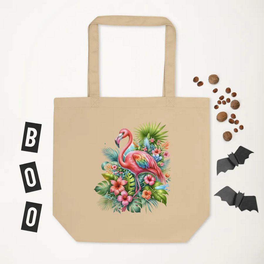Tropical Flamingo Paradise Tote Bag product image (5)