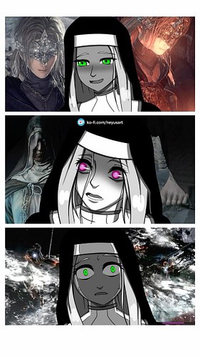 The beautiful Firekeeper and Blackflame Feet...
All support is welcome in my Kofi page
#comic #reels #gaming #darksouls3