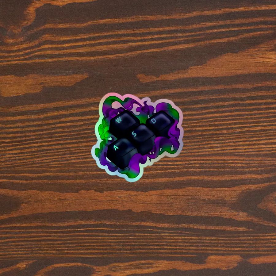 Cursed WASD sticker product image (5)