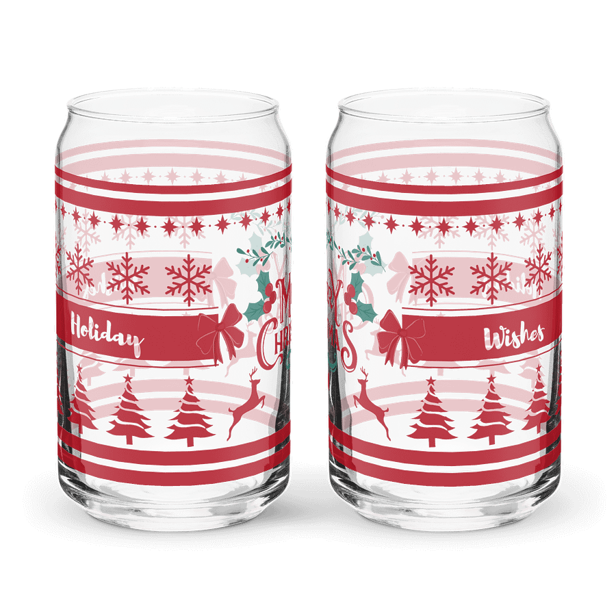 Merry Christmas, Holiday Wishes Glass Tumbler product image (2)