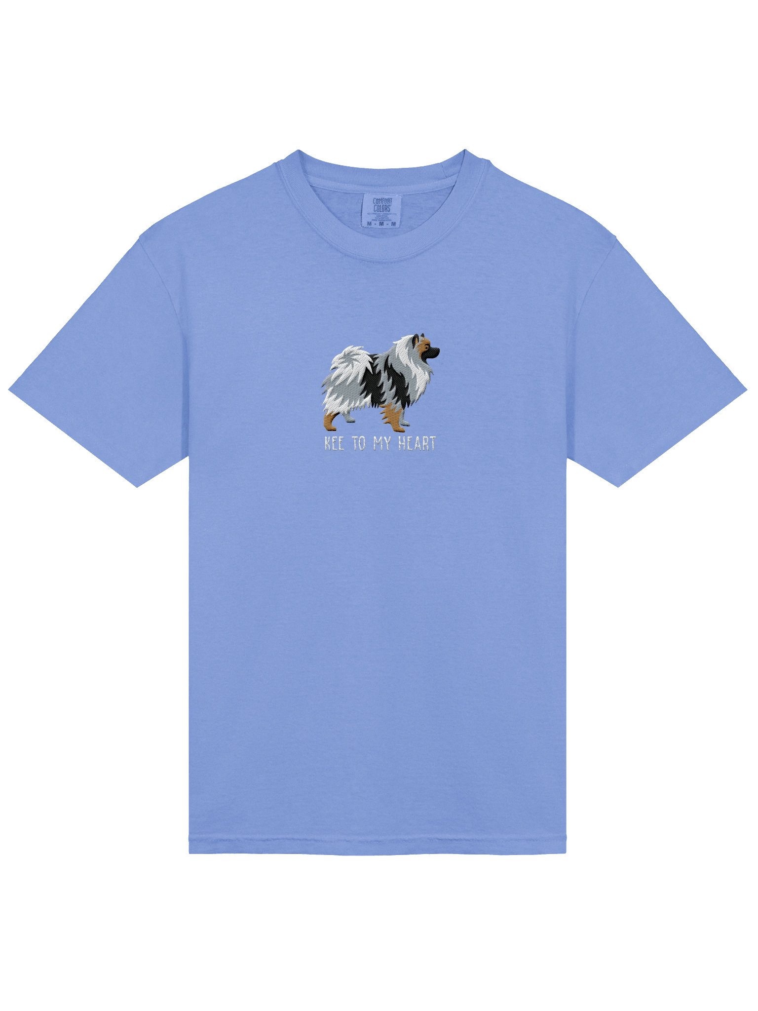 Kee to My Heart T-Shirt(Embroidered) of a Keeshond(Brownish Gray) product image (33)