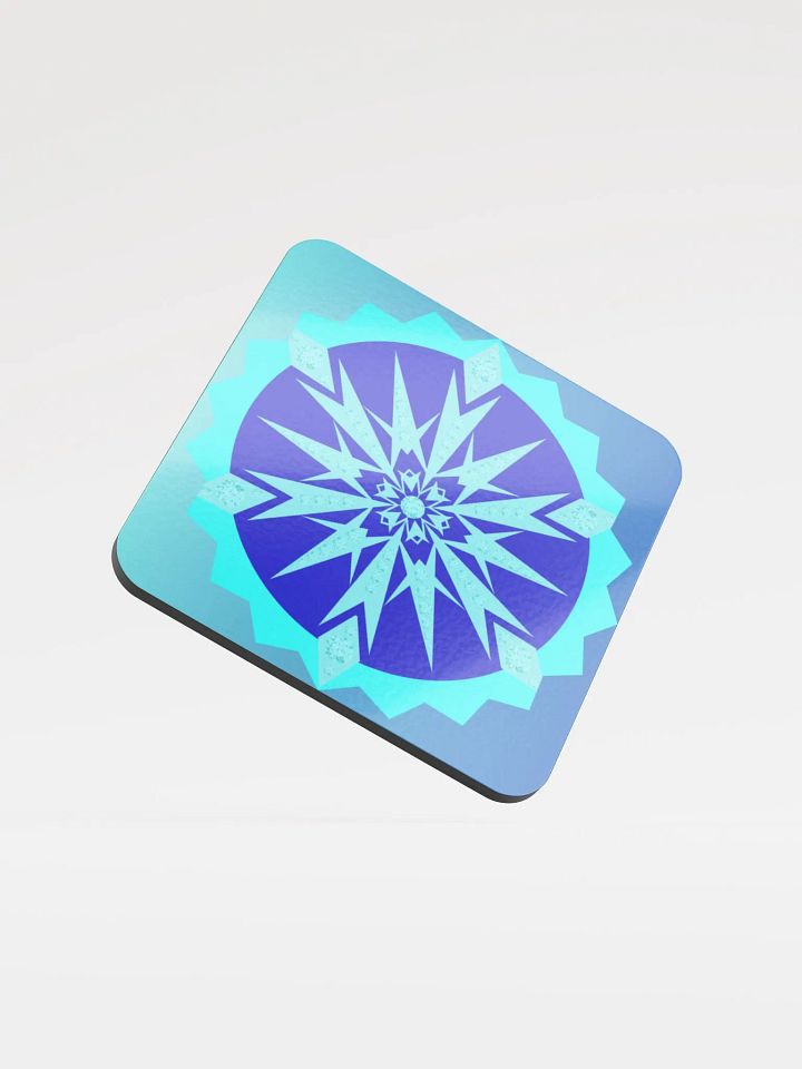 snowflake Glossed Cork Coaster product image (1)