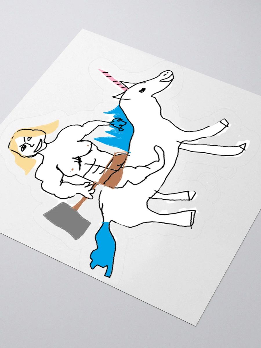 Thor Riding Unicorn Sticker product image (5)