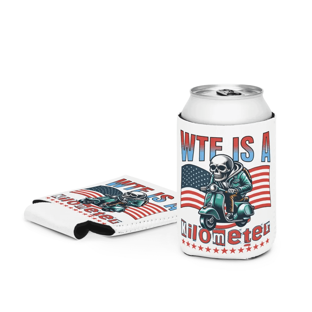 WTF Is a Kilometer? Skeleton Scooter Can Cooler product image (3)