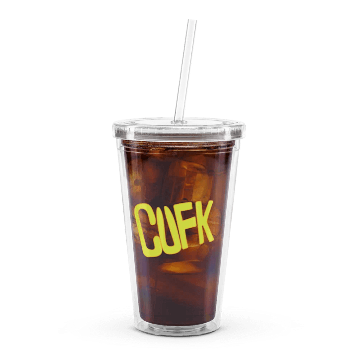CUFK Pizza Double Wall Clear Plastic Tumbler (16oz.) product image (1)