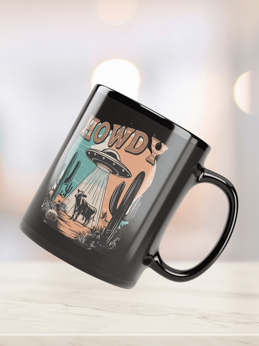 "Howdy-UFO" black glossy mug product image (8)