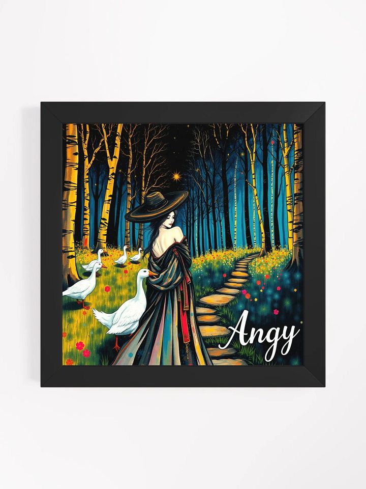 goose lady- Vibrant Ayous Wood Framed Matte Poster product image (1)