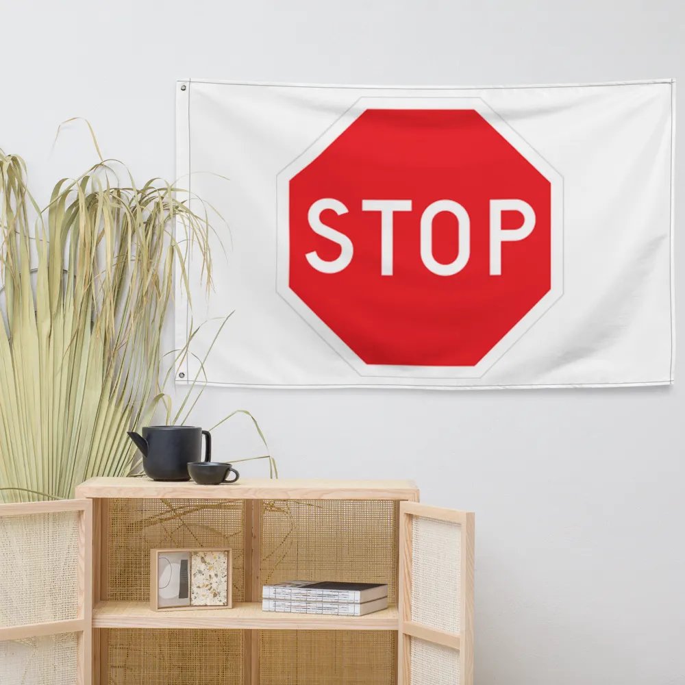 "STOP" Stop Sign Flag product image (5)