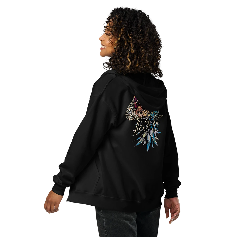 Let's Do It Swoosh Graffity Styled Upside-Down Pineapple Zip Front Hoodie product image (46)