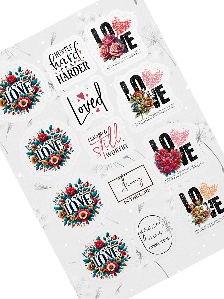 Divine Love and Motivation Sticker Sheet product image (1)