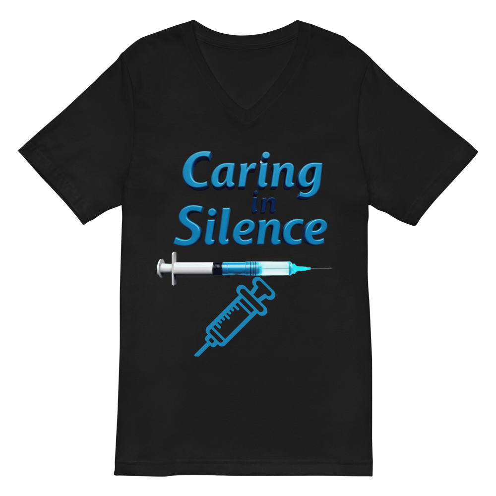 Silent Care Syringe V-Neck Tee product image (3)