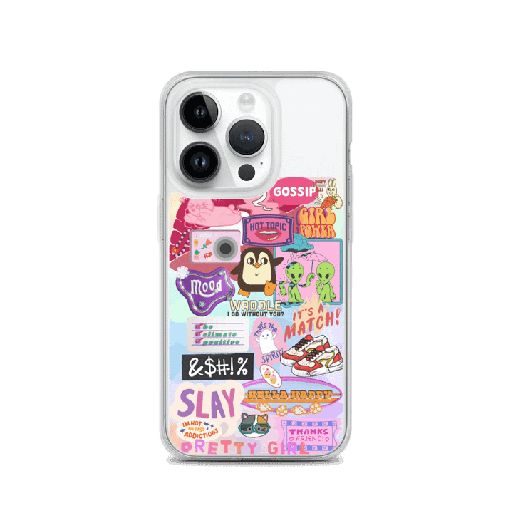 Retro Vibes Sticker Bomb iPhone® Case product image (3)