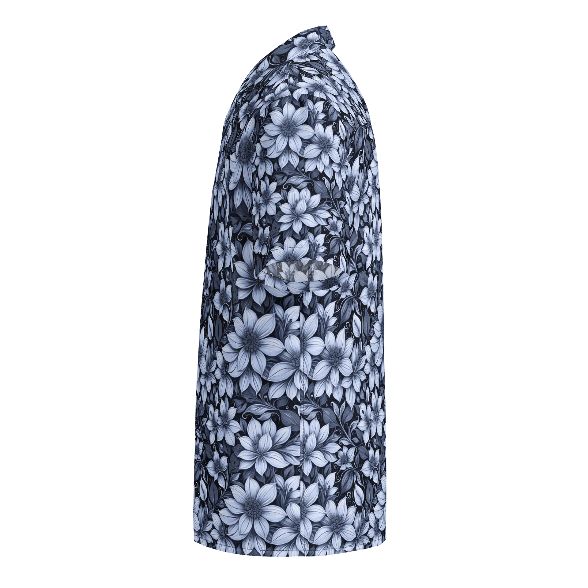 Indigo Flowers Hawaiian Shirt product image (3)