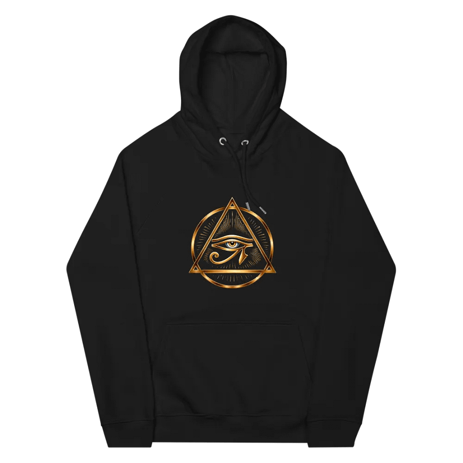 [Eye of Horus] - Unisex Eco Raglan Hoodie product image (4)