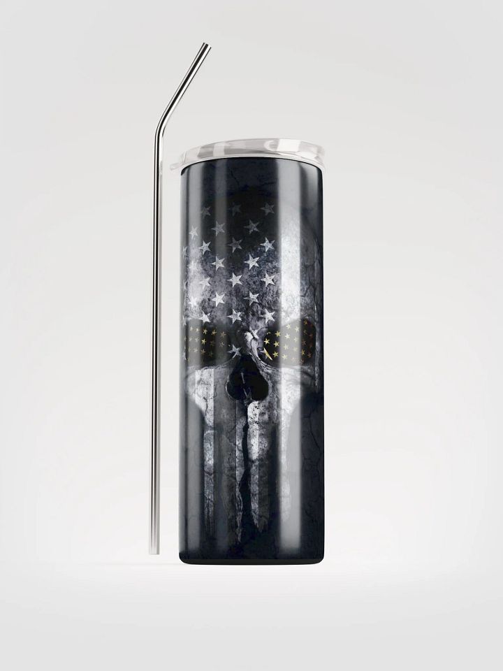 Patriotic Skull Stainless Steel Tumbler product image (1)