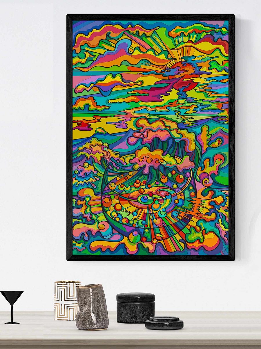 Vibrant Ayous Wood Framed Poster - Sunset & Glass product image (28)