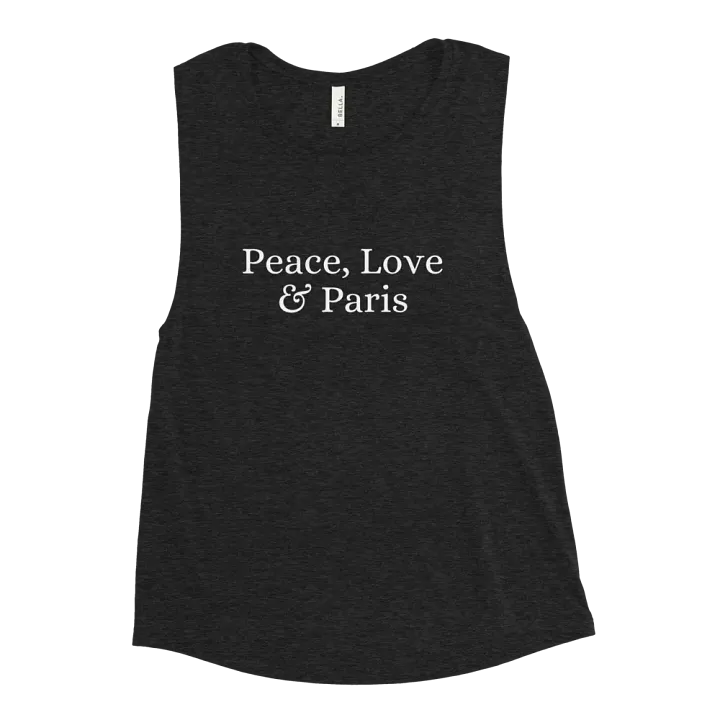Peace, Love and Paris Women's Flowy Muscle Tank product image (2)