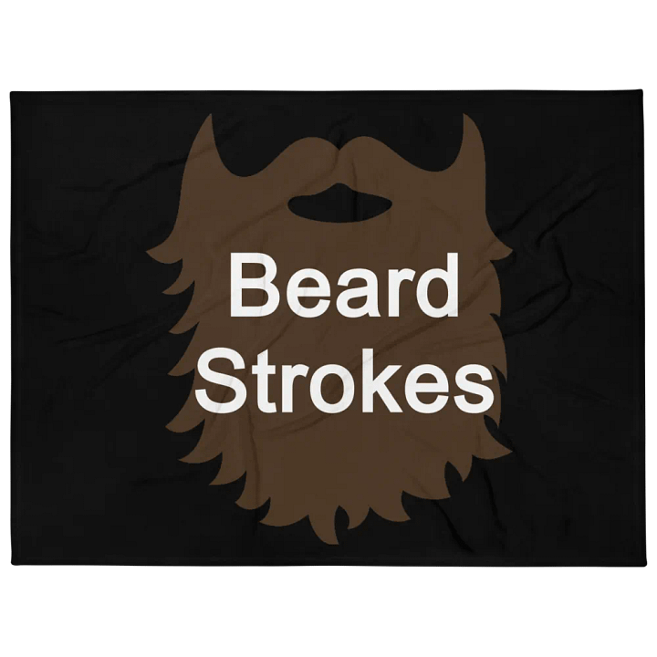 Beard Strokes Blanket - Black product image (1)