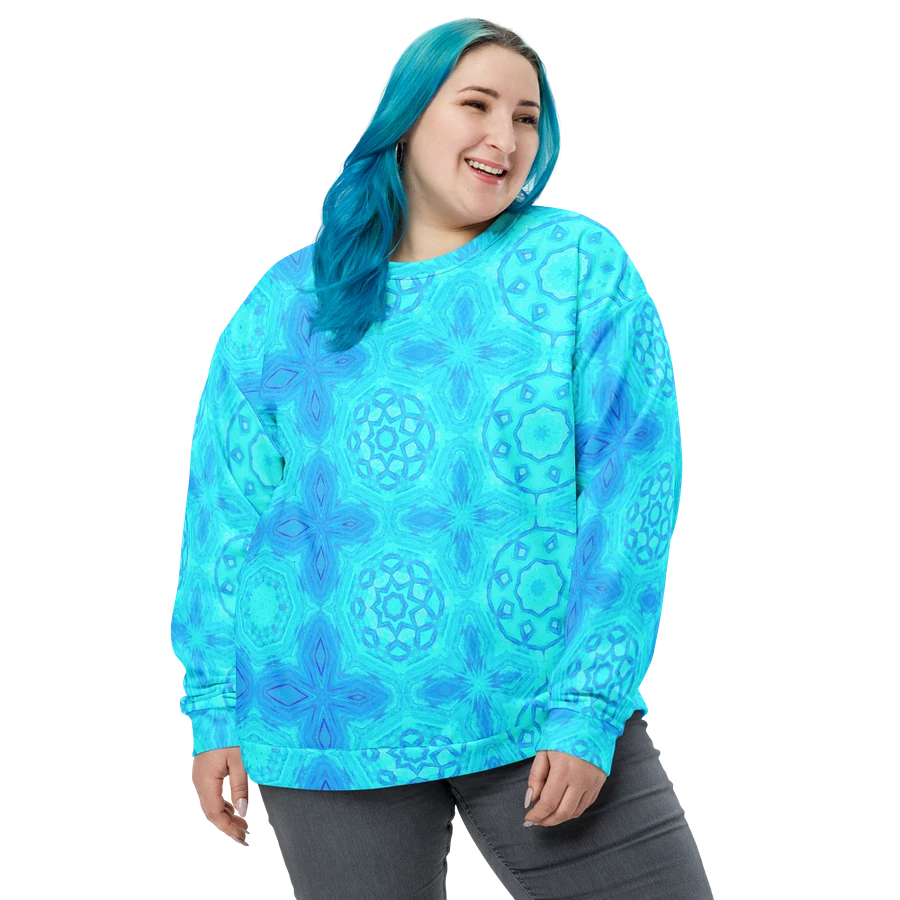 Abstract Turquoise Pattern Unisex Sweatshirt product image (1)