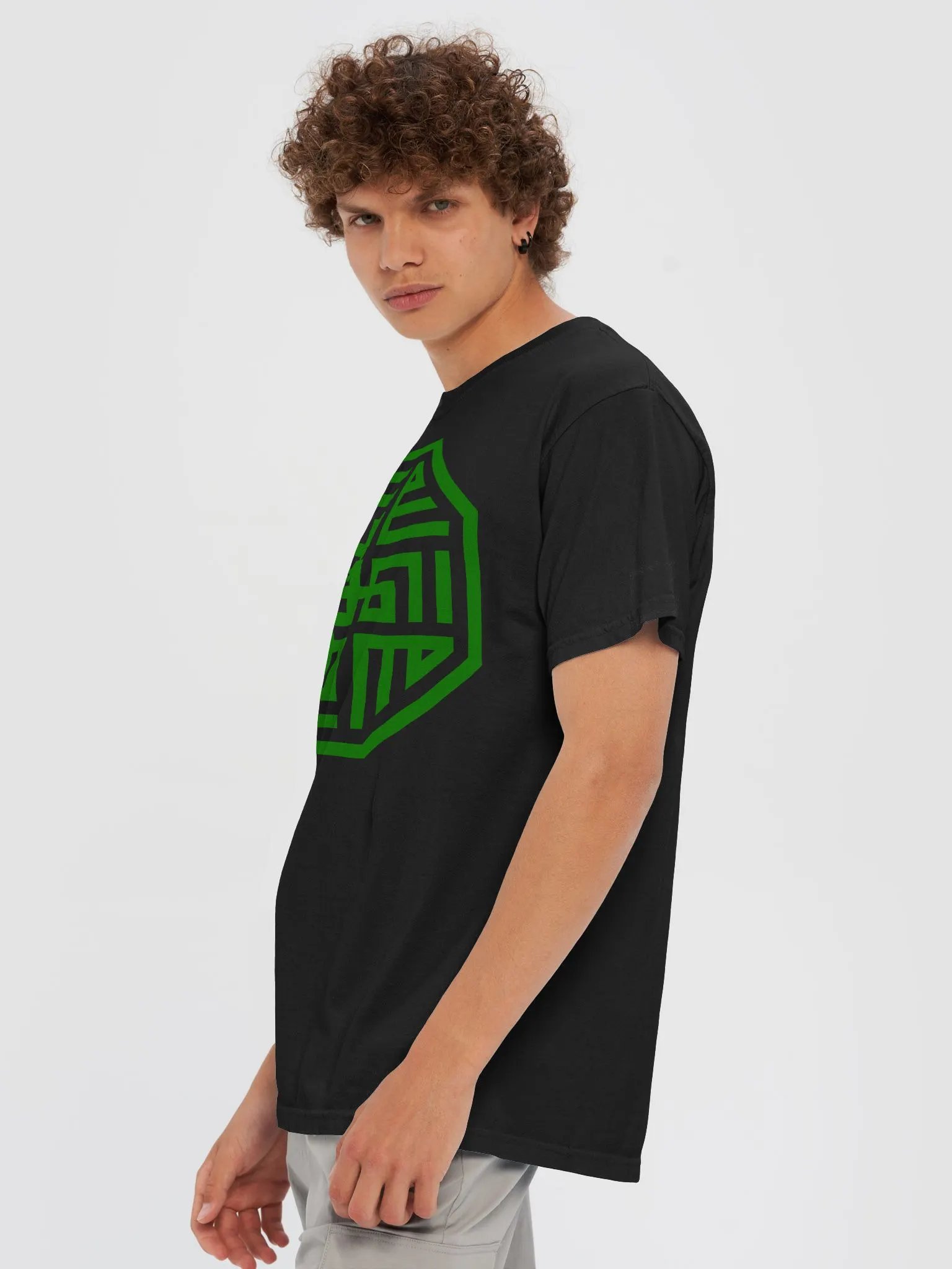 Green Octagon - T Shirt (Black) product image (6)