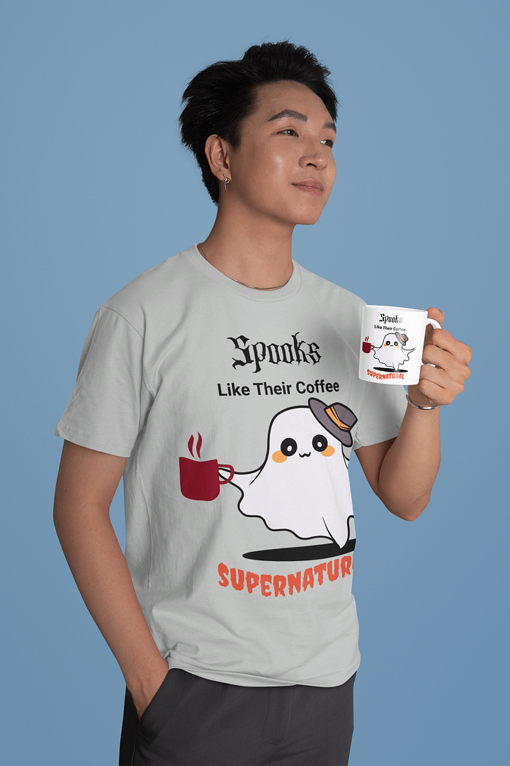 'Spooks Like Their Coffee Supernatural' T-Shirt product image (1)