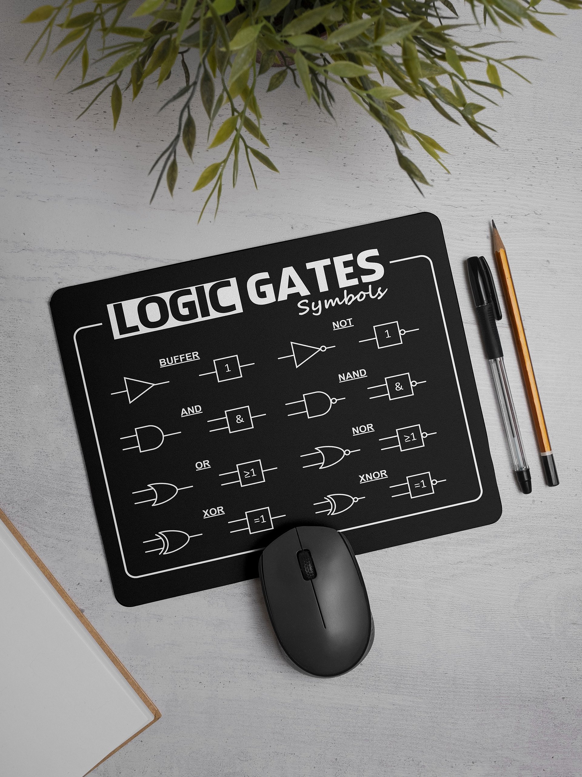 Logic Gates Chart Mouse Pad product image (1)