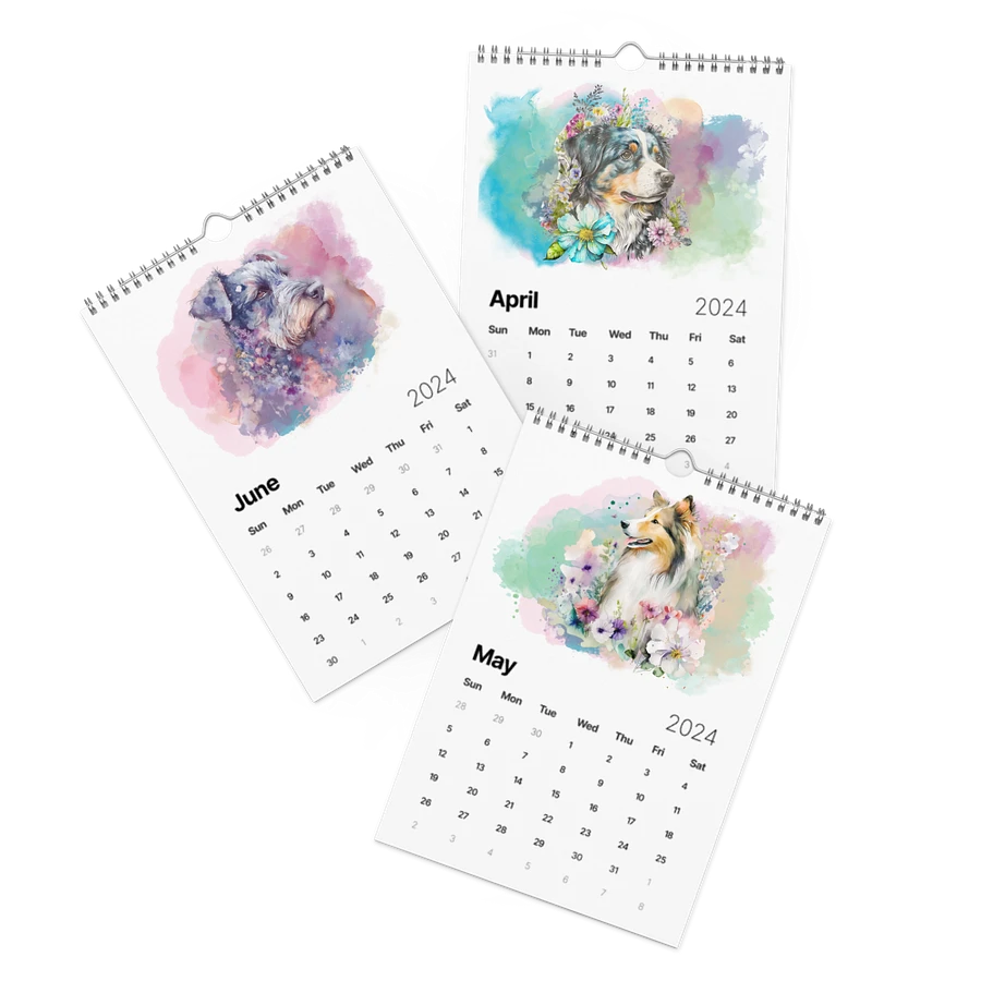 Watercolor Dogs 2024 Wall Calendar, 12 Months, Version 2 product image (7)