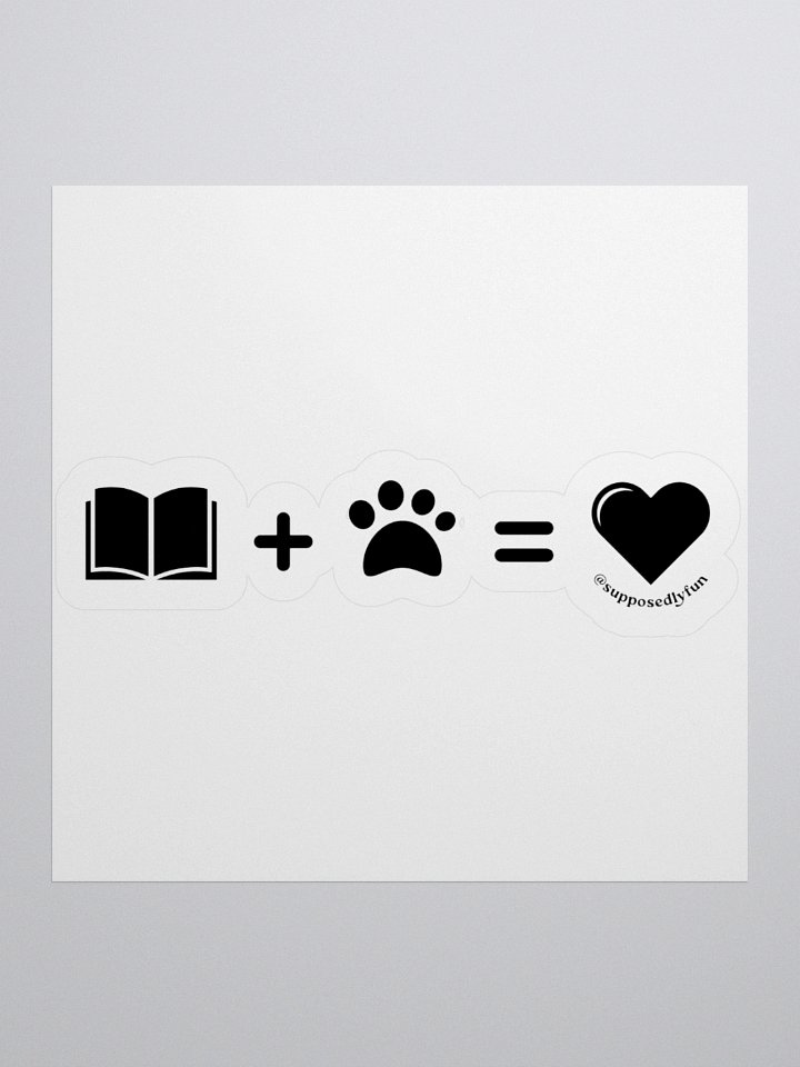 Books + Paws = Love Sticker product image (2)