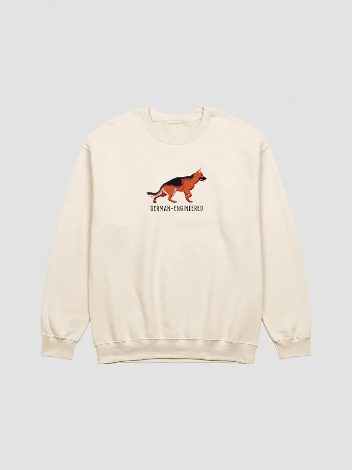 German-Engineered Sweatshirt (Embroidered) of a German Shepherd(Red) product image (13)