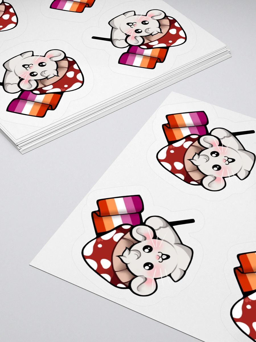 Lesbian/WLW Pride Flag Stickers product image (4)