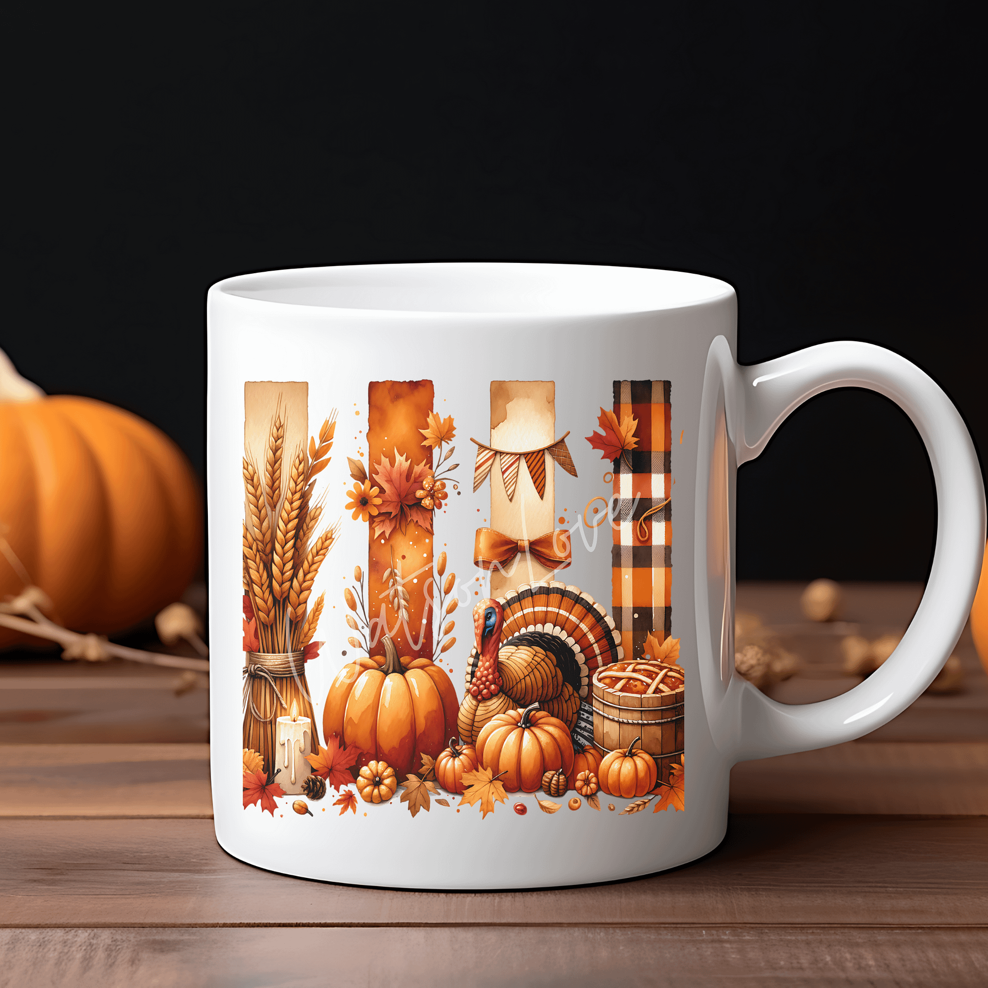Fall Brushstroke PNG Digital Down ONLY Vintage Fall Clipart Autumn Brushstroke Sublimation Autumn PNG Cozy Pumpkin Clipart product image (4)