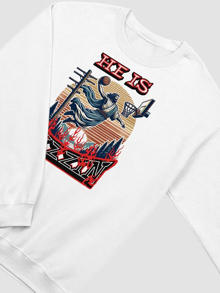 He Is Rizzin Basketball Jesus Robe Sweatshirt product image (24)