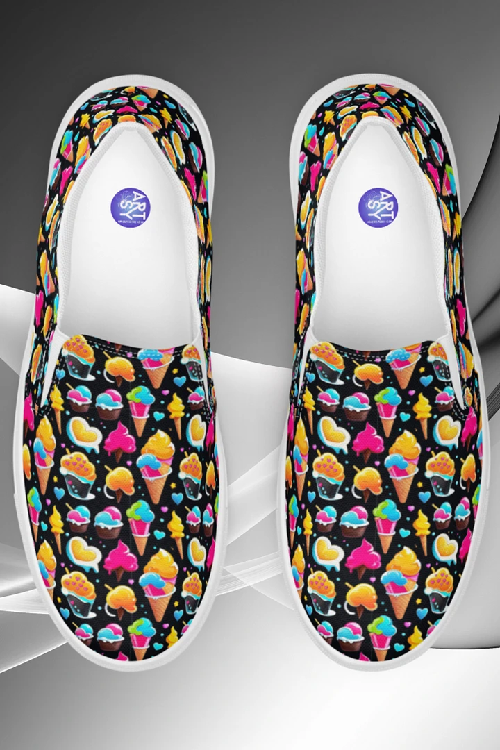 Ice Cream Pattern All Over Print Slip On Shoes product image (1)