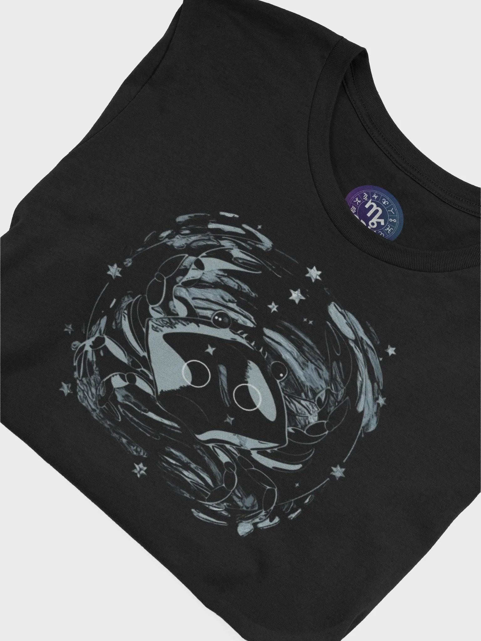 Exclusive Cancer Zodiac T-Shirt - Perfect Astrology Gift with Ethereal Crab and Cosmic Design product image (7)
