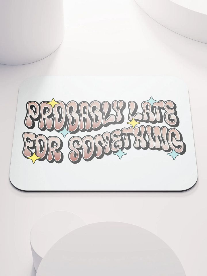 Probably Late For Something Retro Vibes Mouse Pad product image (1)