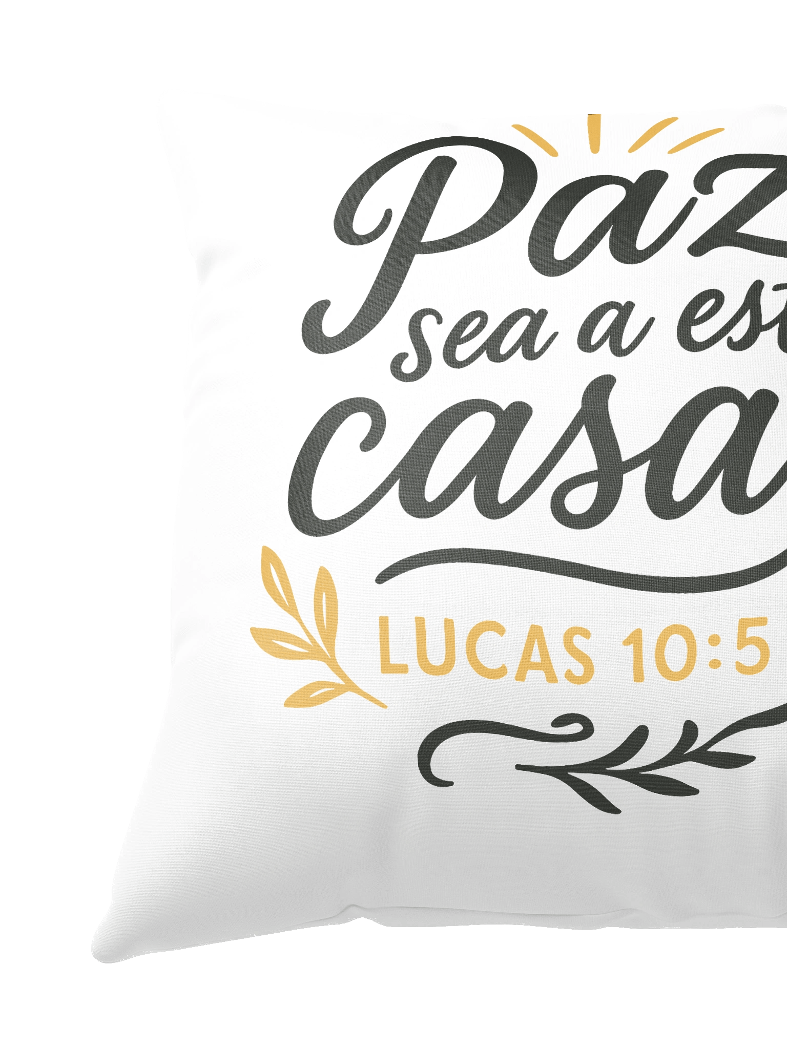 Christian Pillow (Spanish) – Luke 10:5 “Paz sea a esta casa” product image (6)