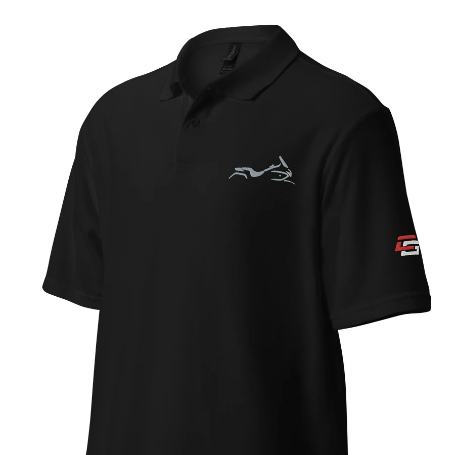 Shadow Bagger Embroidered Polo Shirt in Black product image (3)